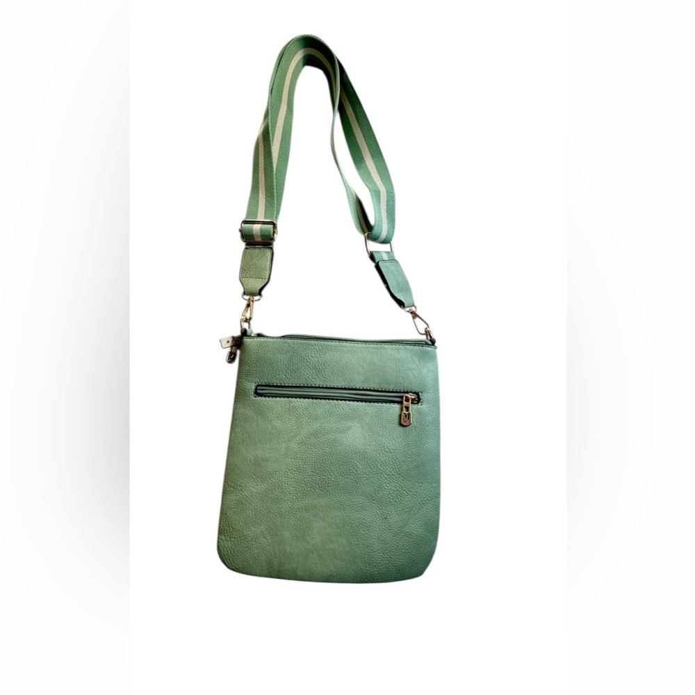 Montana West Select Mint Green Vegan Leather Crossbody Bag - Picture 2 of 10